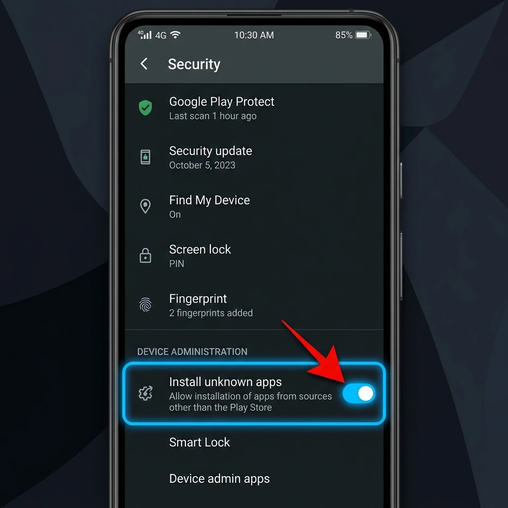 Enable Install from Unknown Sources on Android Settings to install Castle APK