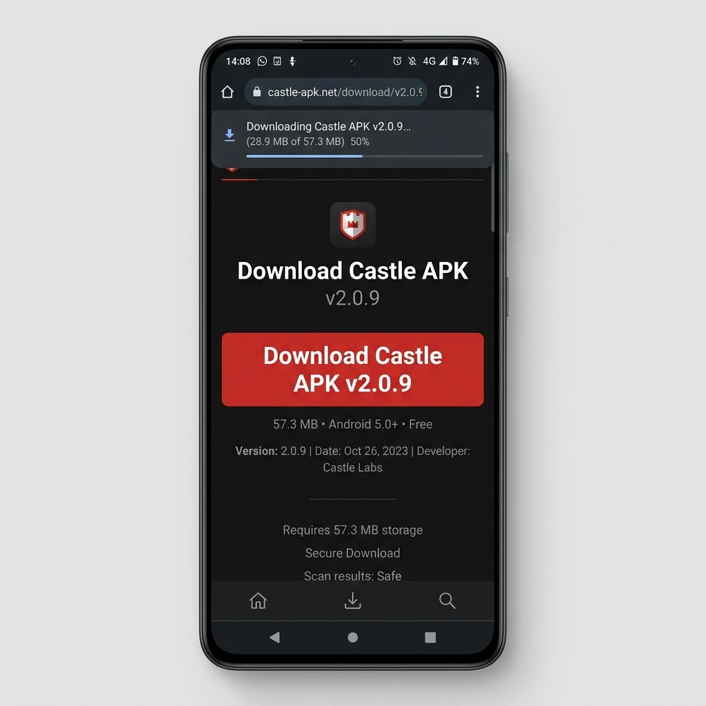 Download Castle APK v2.0.9 file from trusted website on Android browser